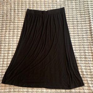 Long soft black skirt